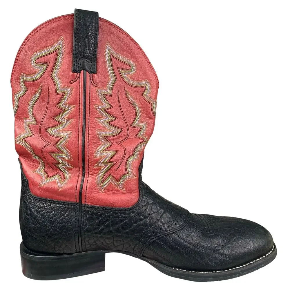 Twisted X Men’s Black Red Leather Cowboy Boot Size US 12 D